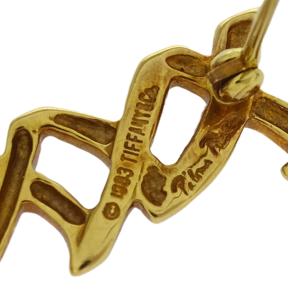 Tiffany & Co. Love & Kiss Brooch Pin Gold 750