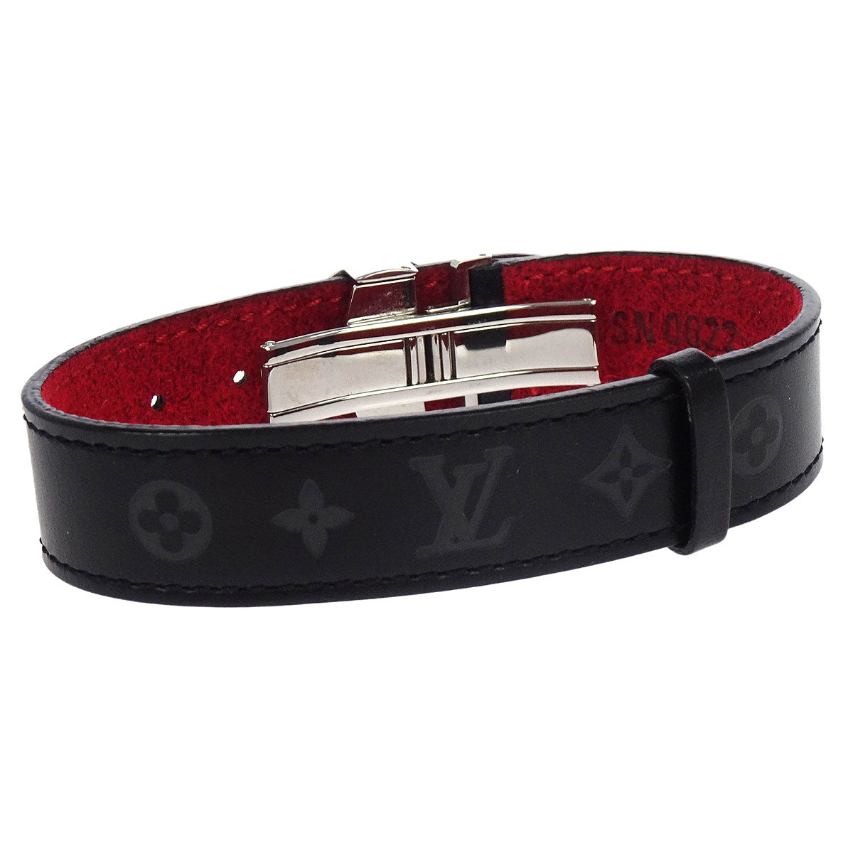 Louis Vuitton Black Monogram Good Luck Bracelet Bangle M64447