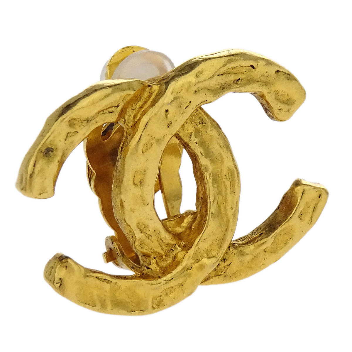 Chanel CC Earrings Clip-On Gold