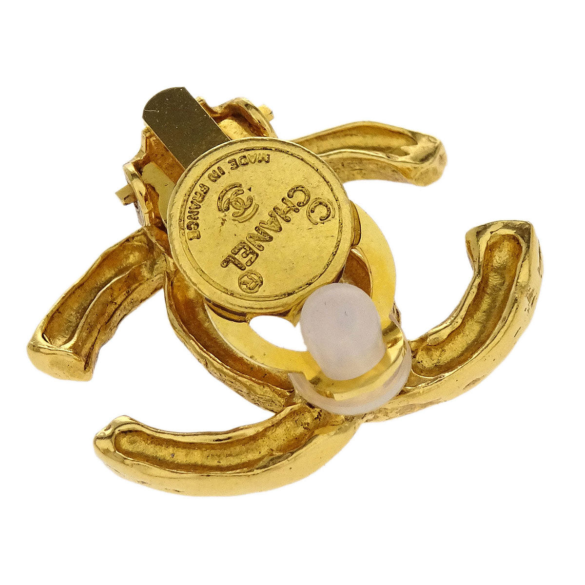 Chanel CC Earrings Clip-On Gold
