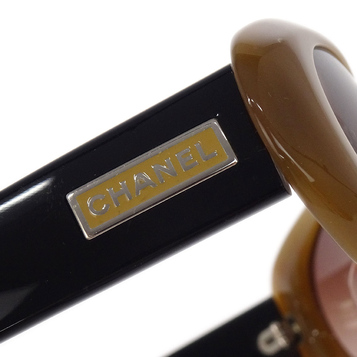Chanel Sunglasses Eyewear Brown Black Small Good