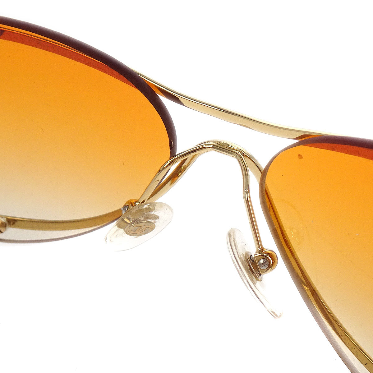 Chanel Sunglasses Eyewear Orange Small Good