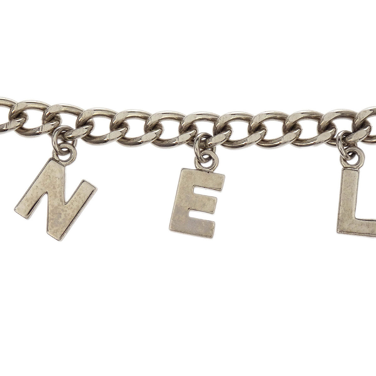 Chanel Chain Belt Silver CC Small Good 04V