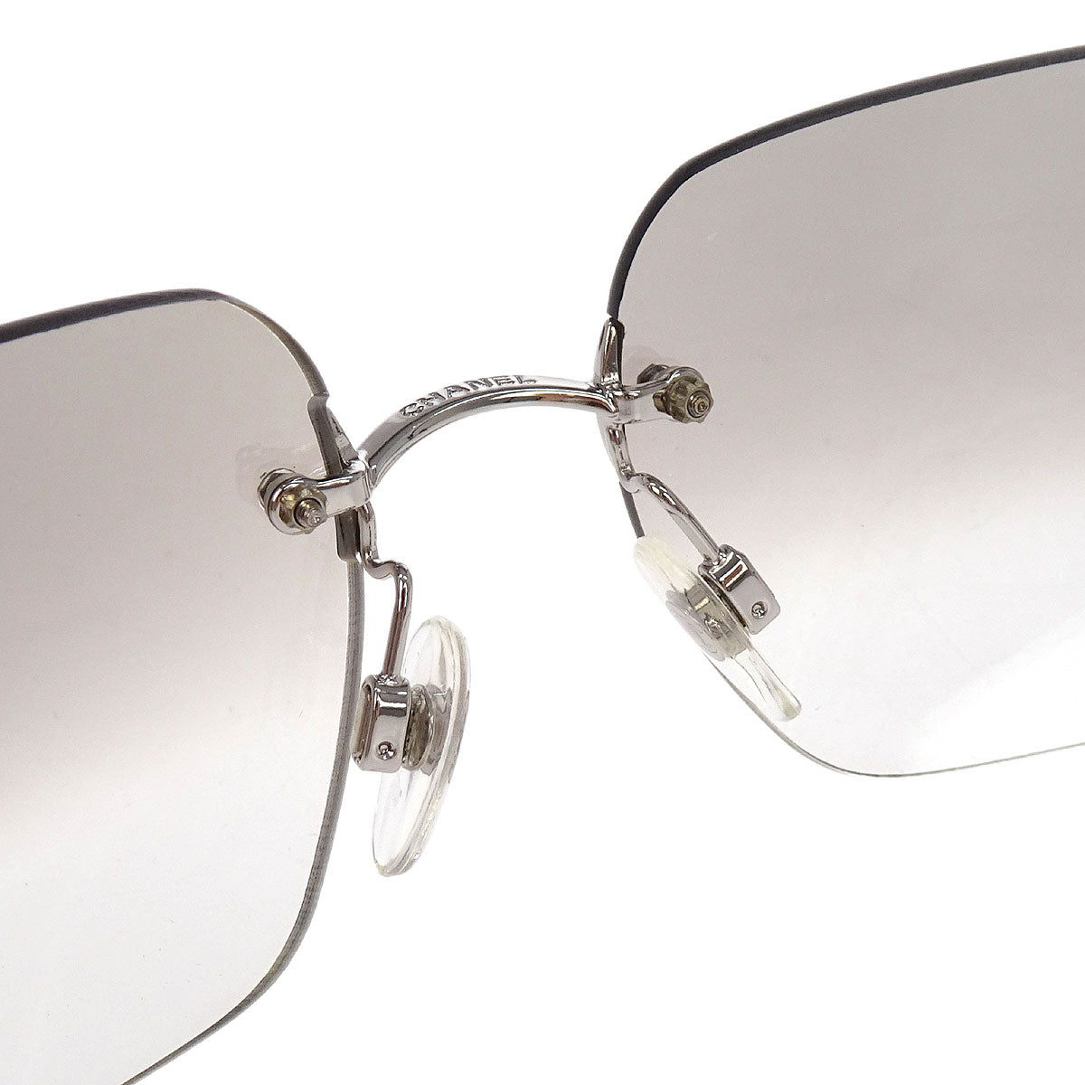 Chanel Sunglasses Eyewear Gray Rhinestone Small Good