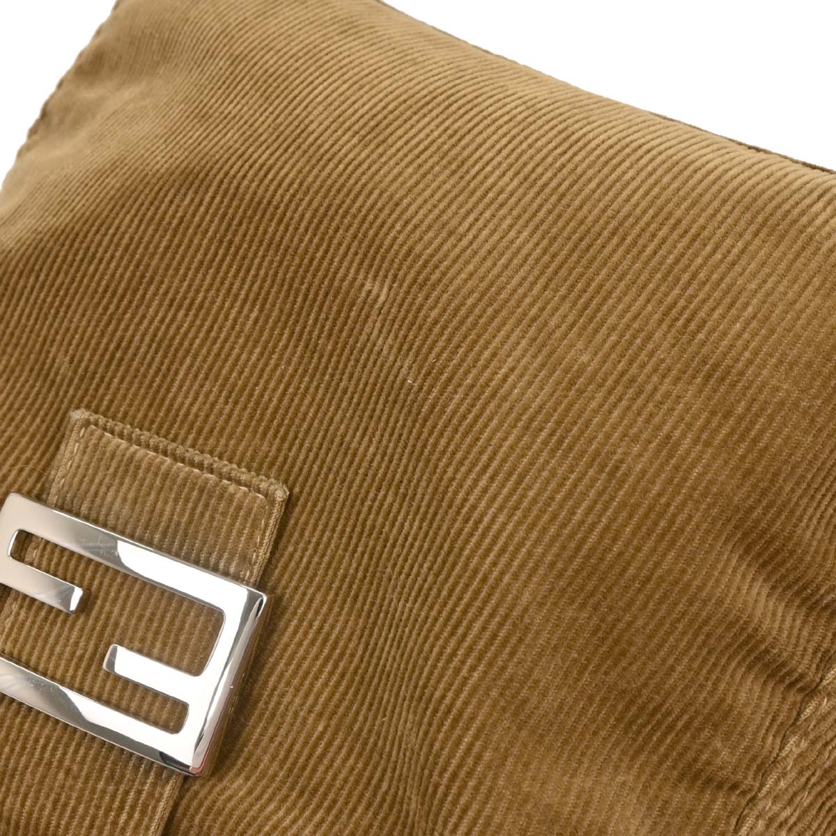 Fendi Brown Corduroy Handbag