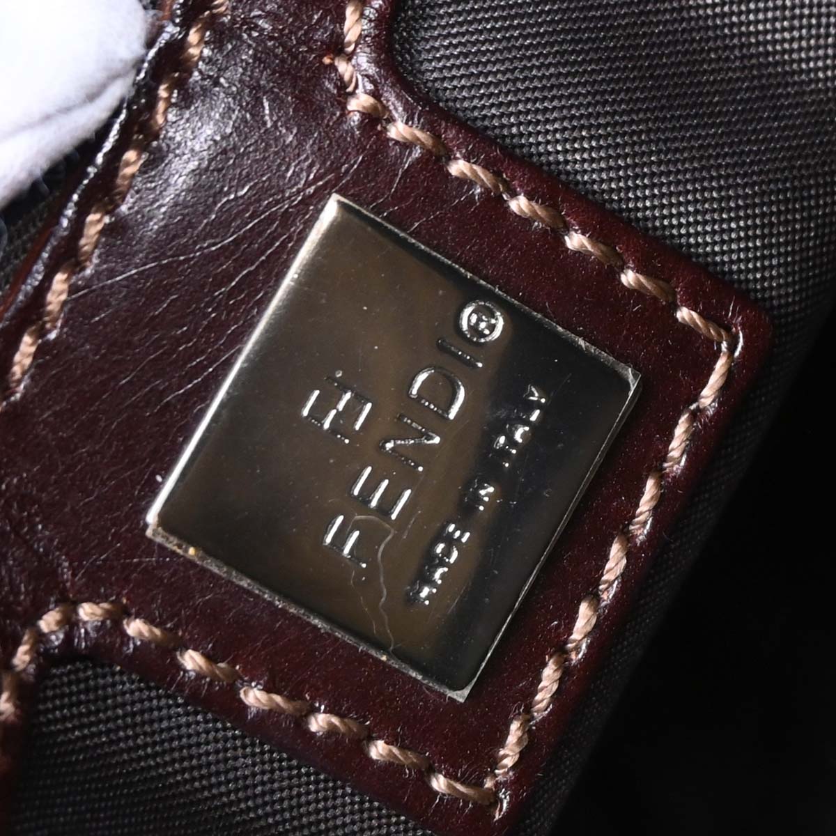 Fendi Brown Corduroy Handbag