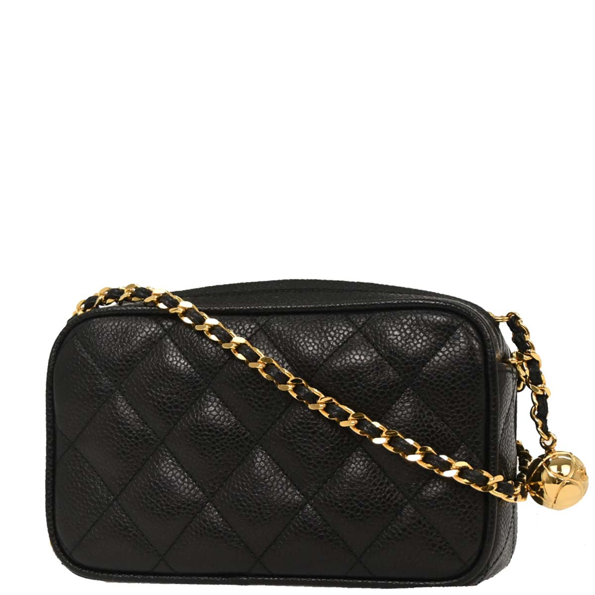 Chanel Black Caviar Camera Bag Mini