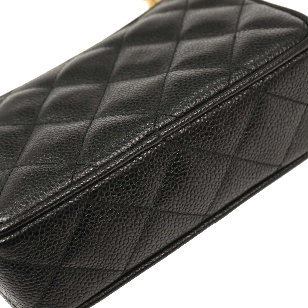 Chanel Black Caviar Camera Bag Mini