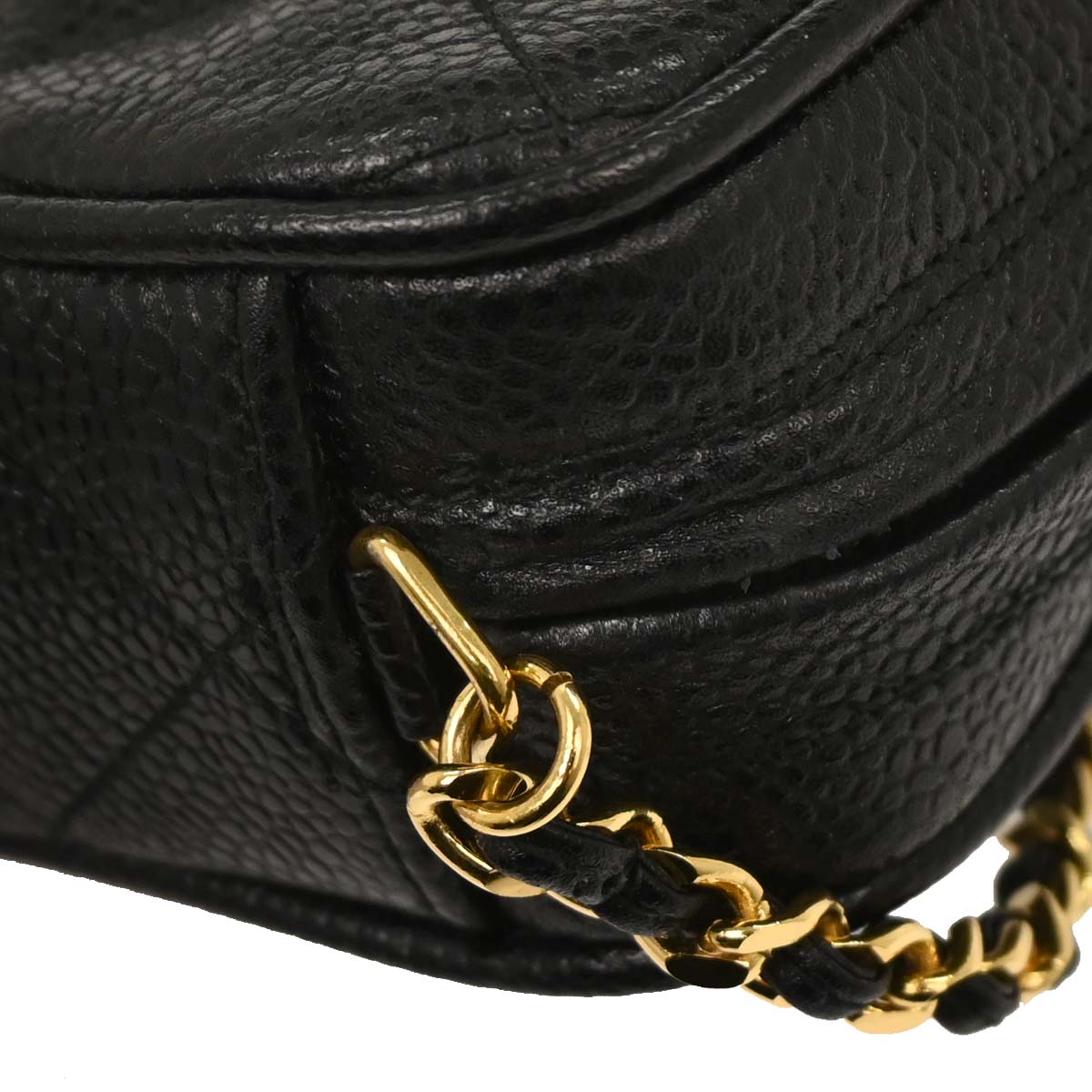 Chanel Black Caviar Camera Bag Mini