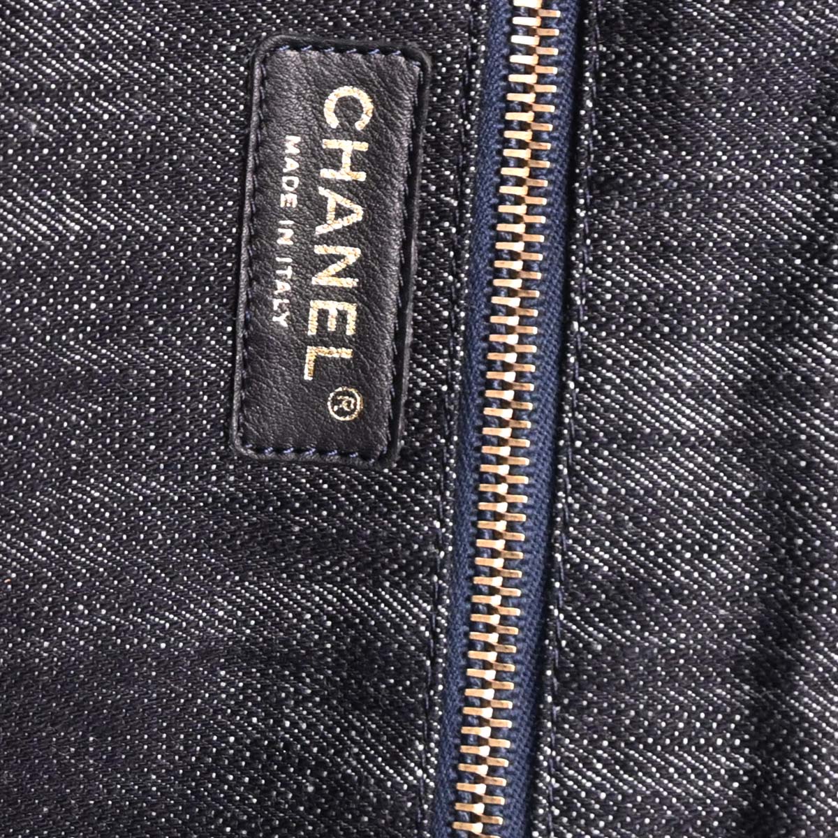 Chanel 2005-2006 Navy Denim Tote Bag