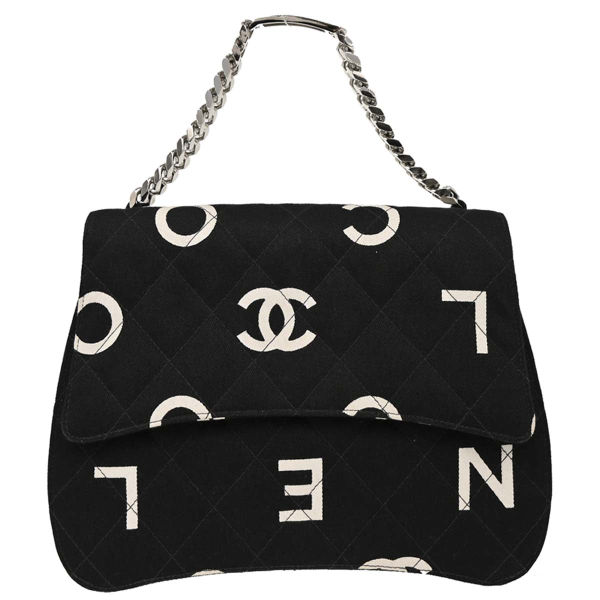 Chanel Black Cotton Handbag