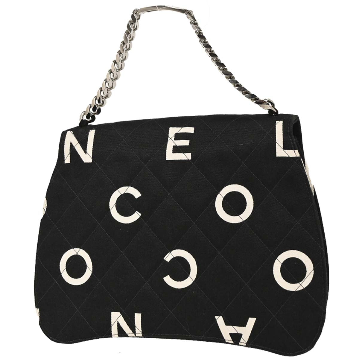 Chanel Black Cotton Handbag