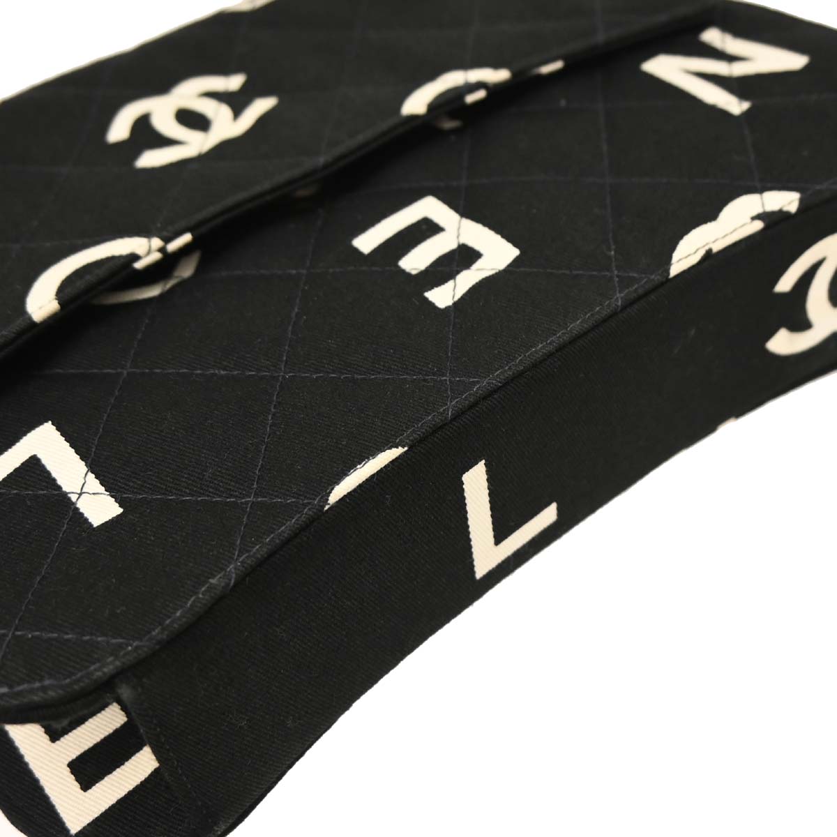 Chanel Black Cotton Handbag