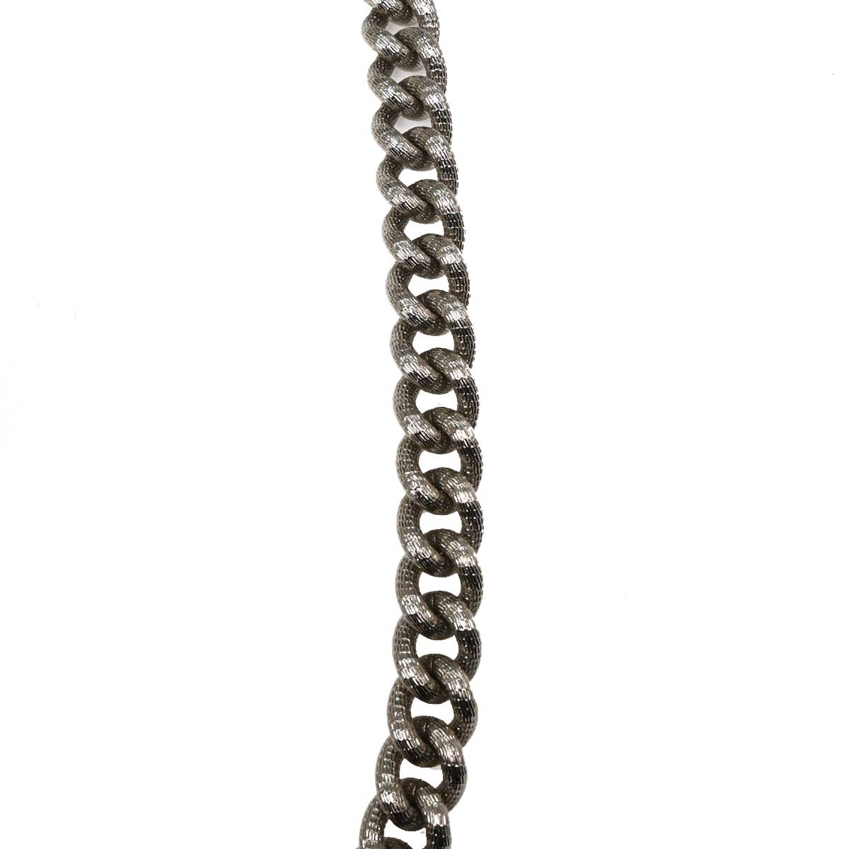 Chanel Silver Perforated Lambskin Handbag