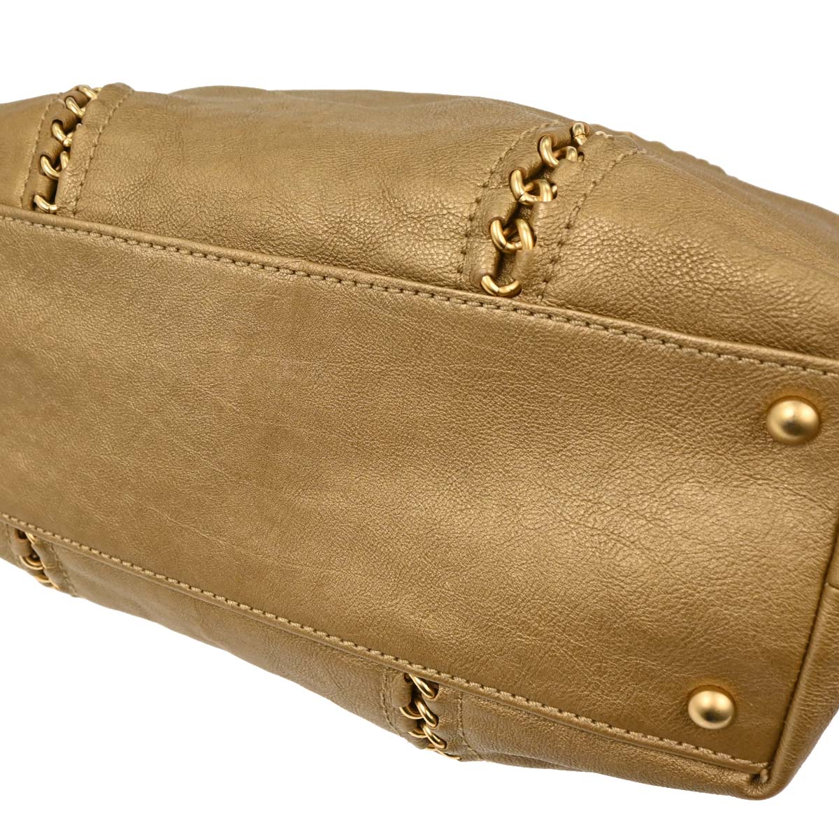 Chanel Gold Calfskin Luxury Line Tote Bag