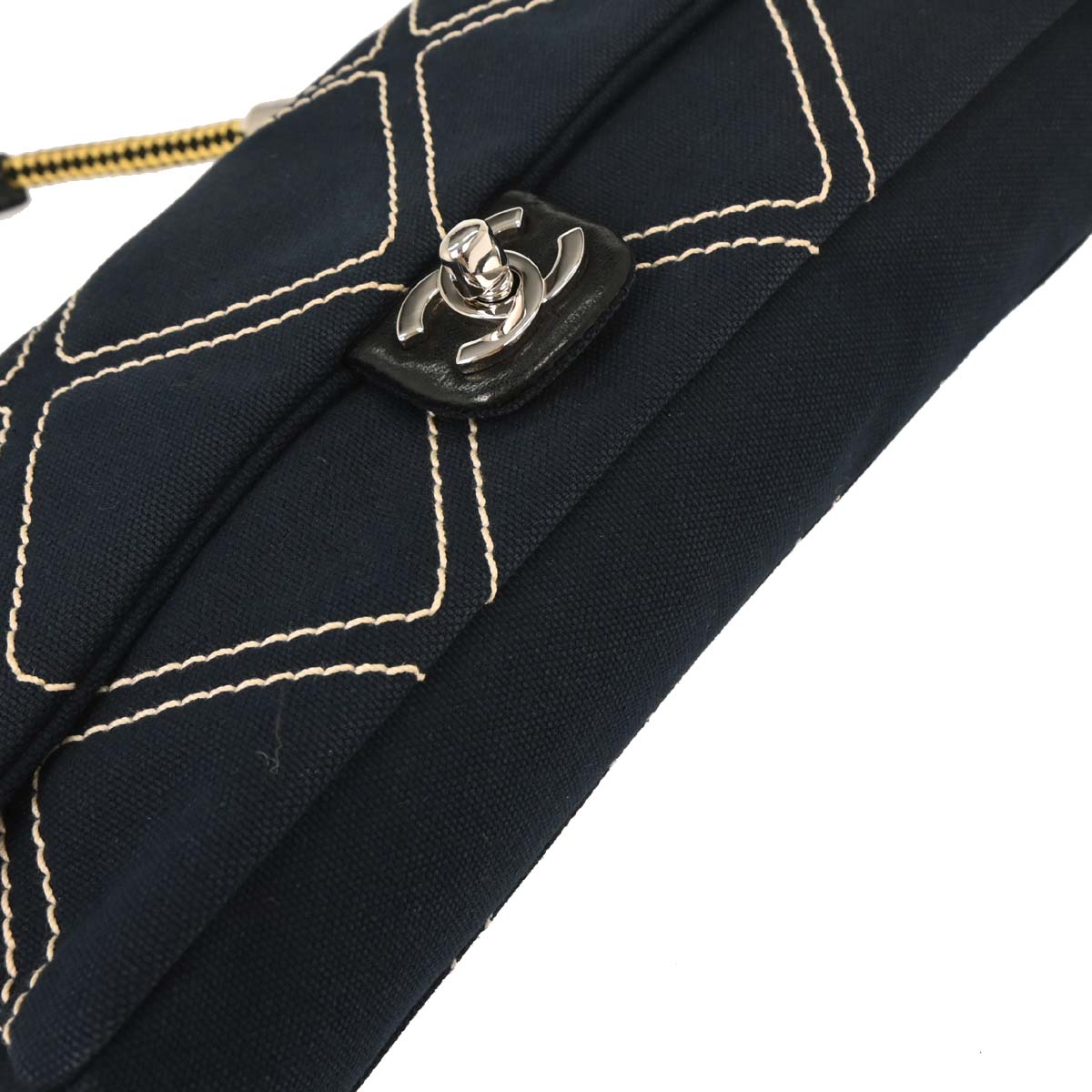 Chanel Navy Canvas No. 5 Handbag