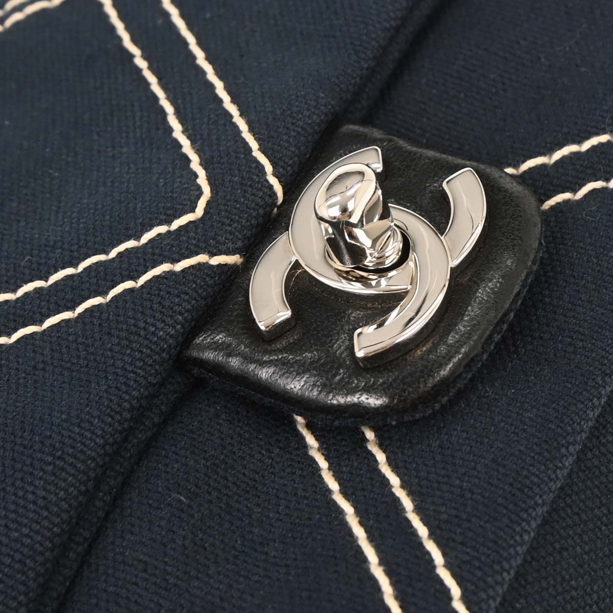 Chanel Navy Canvas No. 5 Handbag
