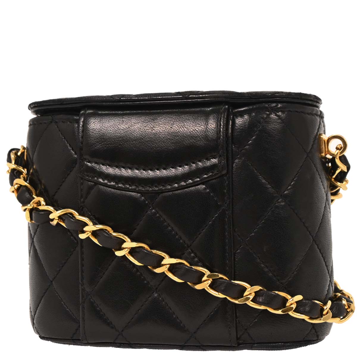 Chanel Black Lambskin Vanity Shoulder Bag