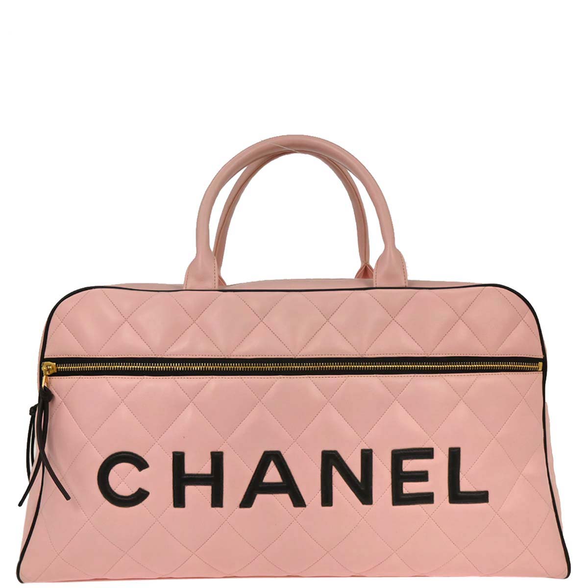 Chanel Pink Calfskin Bowling Bag