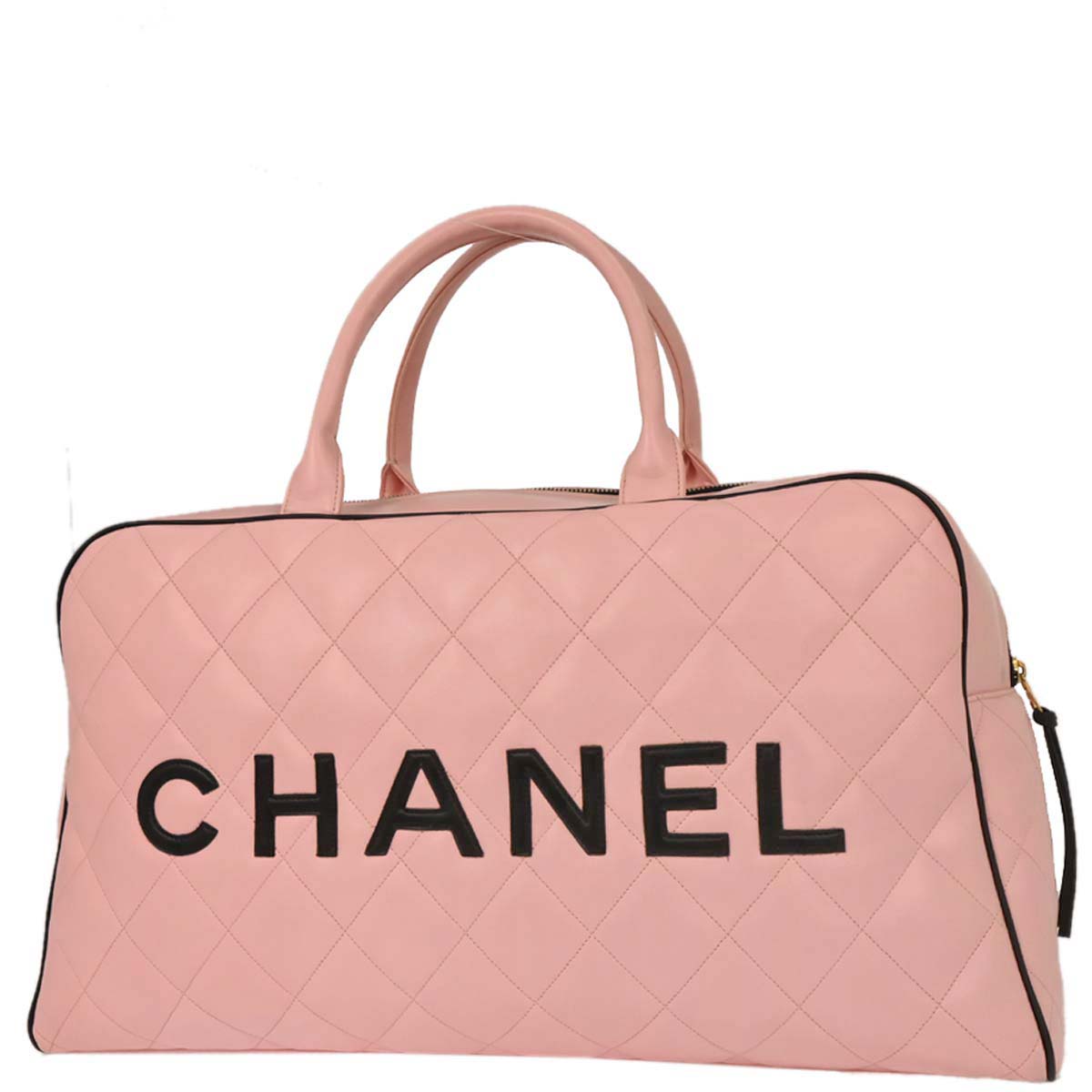 Chanel Pink Calfskin Bowling Bag