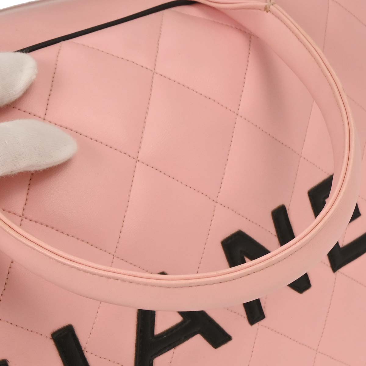 Chanel Pink Calfskin Bowling Bag