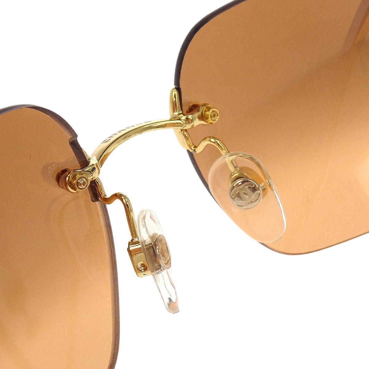Chanel Sunglasses Eyewear Orange Brown Small Good