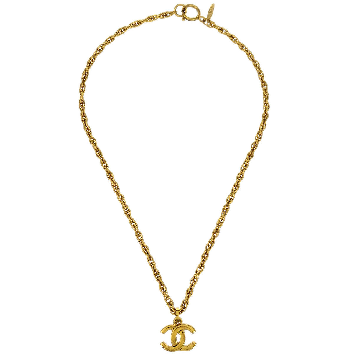 Chanel Gold CC Chain Pendant Necklace