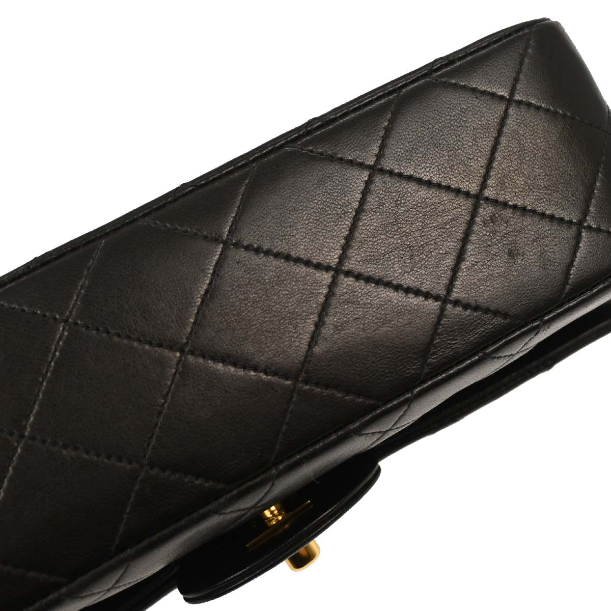 Chanel Black Lambskin Small Classic Double Flap Shoulder Bag