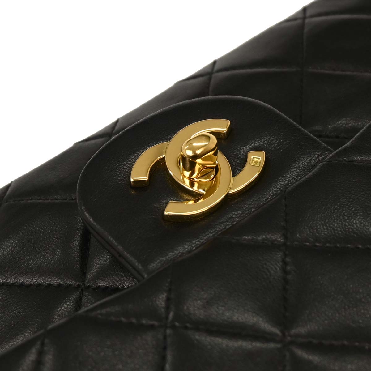 Chanel Black Lambskin Small Classic Double Flap Shoulder Bag