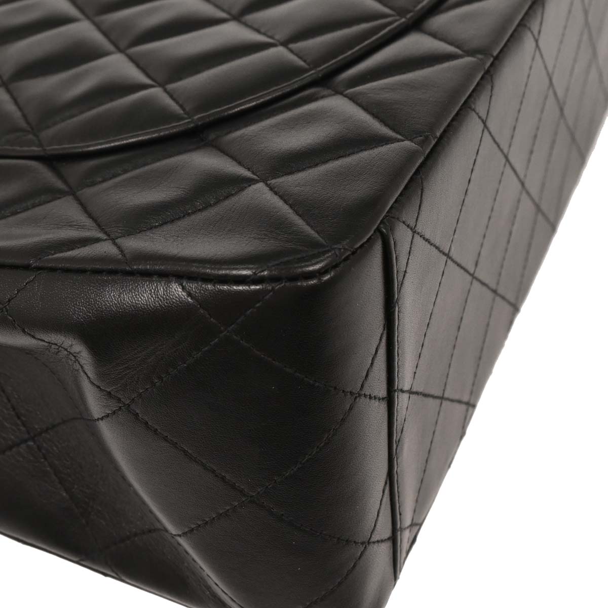 Chanel Black Lambskin Maxi Classic Flap Shoulder Bag