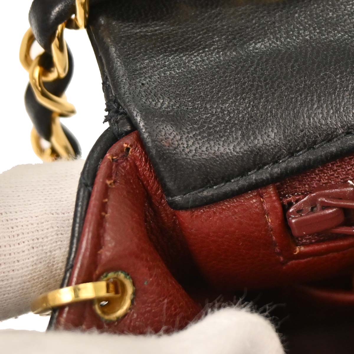 Chanel Black Lambskin Classic Square Flap Shoulder Bag