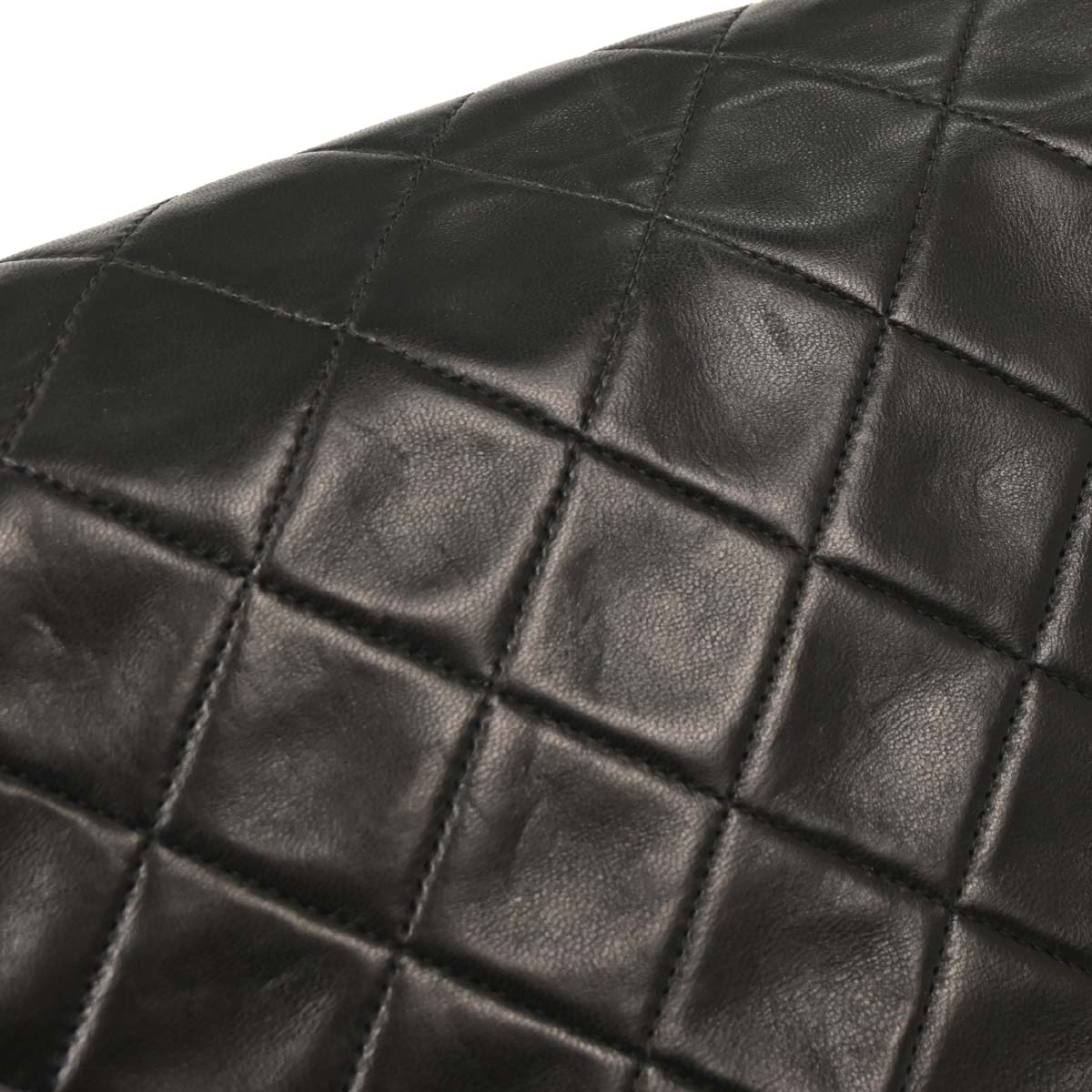 Chanel Black Lambskin Single Flap Shoulder Bag
