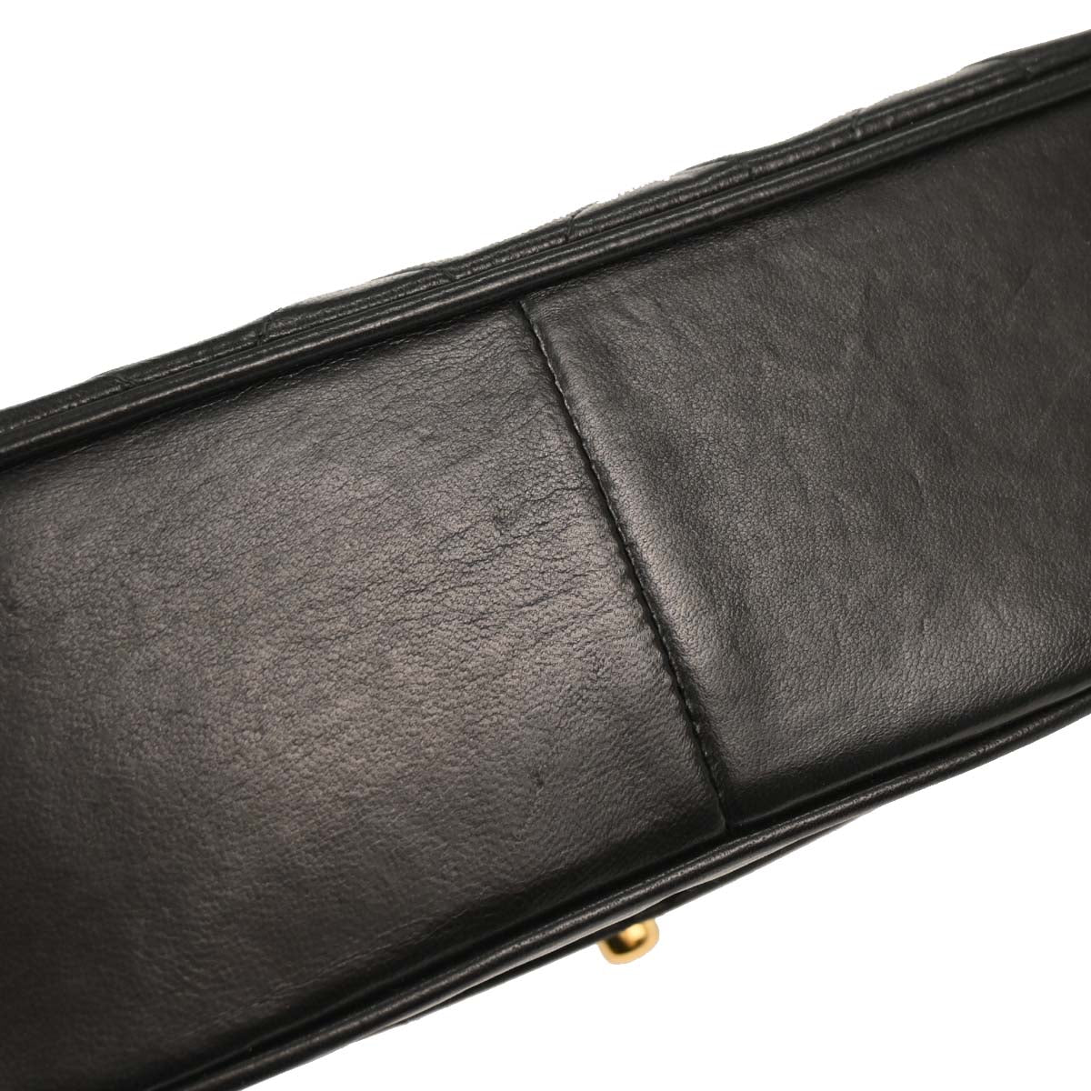 Chanel Black Lambskin Single Flap Shoulder Bag