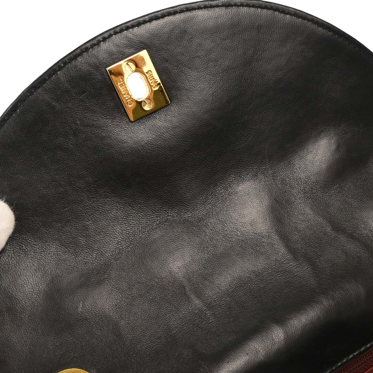 Chanel Black Lambskin Single Flap Shoulder Bag