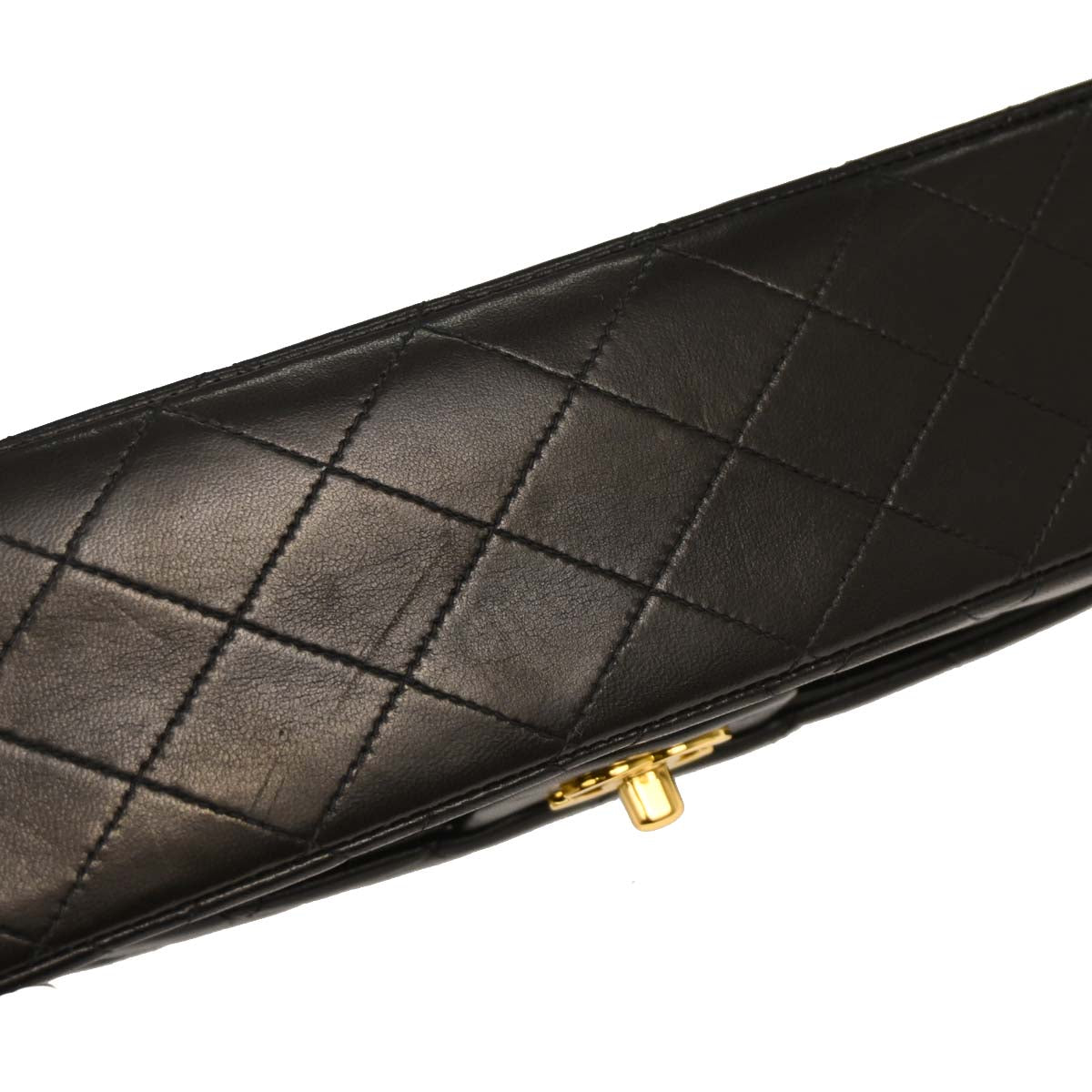 Chanel Black Lambskin Medium Classic Double Flap Shoulder Bag