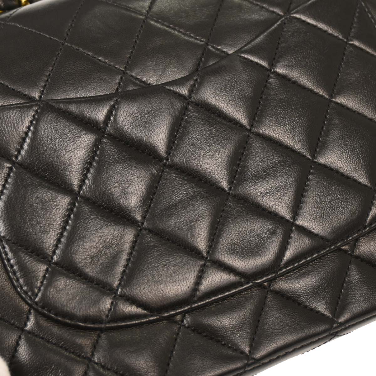 Chanel Black Lambskin Medium Classic Double Flap Shoulder Bag