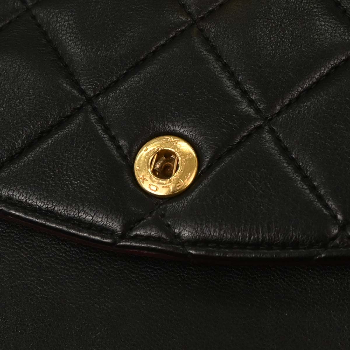 Chanel 1994-1996 Black Lambskin Medium Classic Double Flap Shoulder Bag