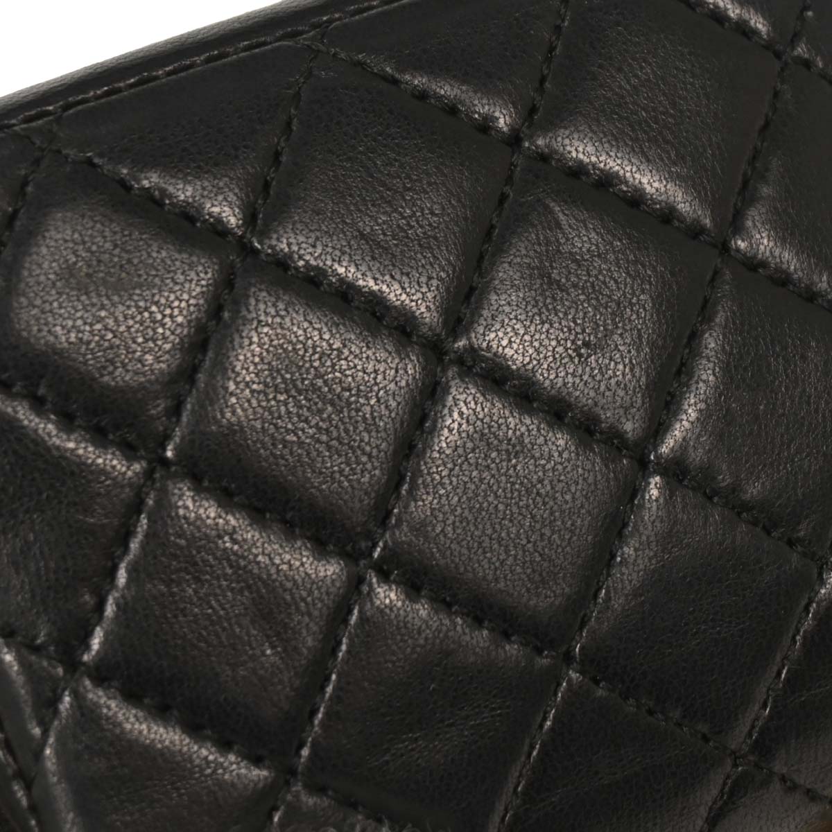 Chanel Black Lambskin Classic Flap Micro Chain Crossbody Bag Pouch
