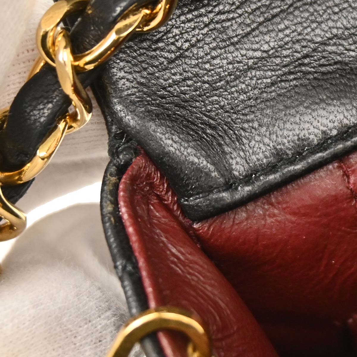 Chanel 1989-1991 Black Lambskin Turnlock Small Full Flap Shoulder Bag