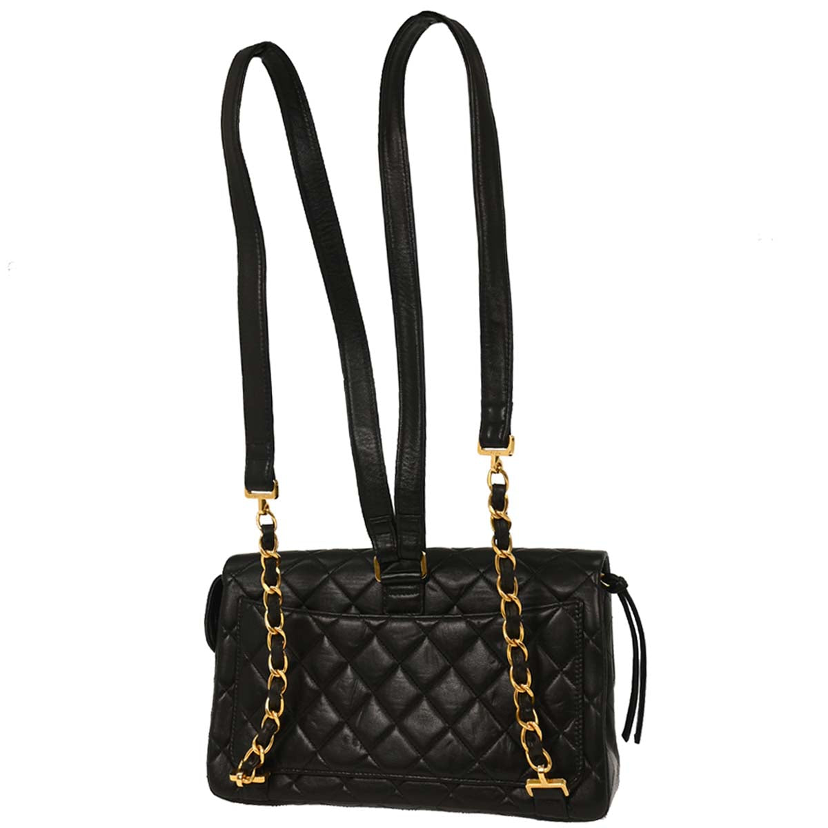 Chanel Black Lambskin Backpack