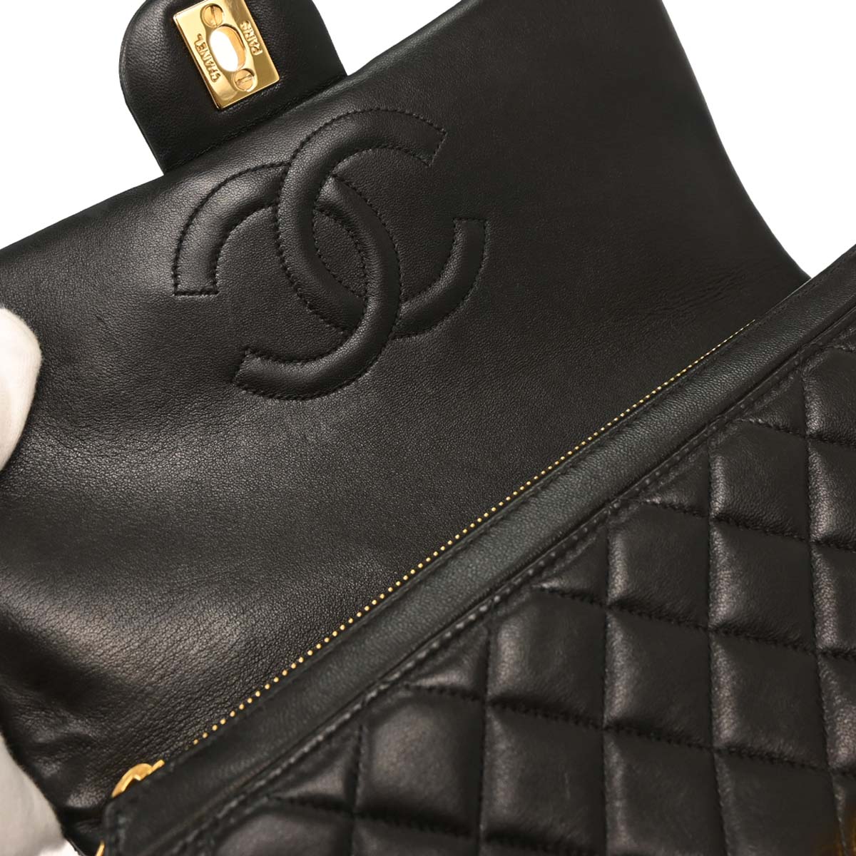 Chanel Black Lambskin Backpack