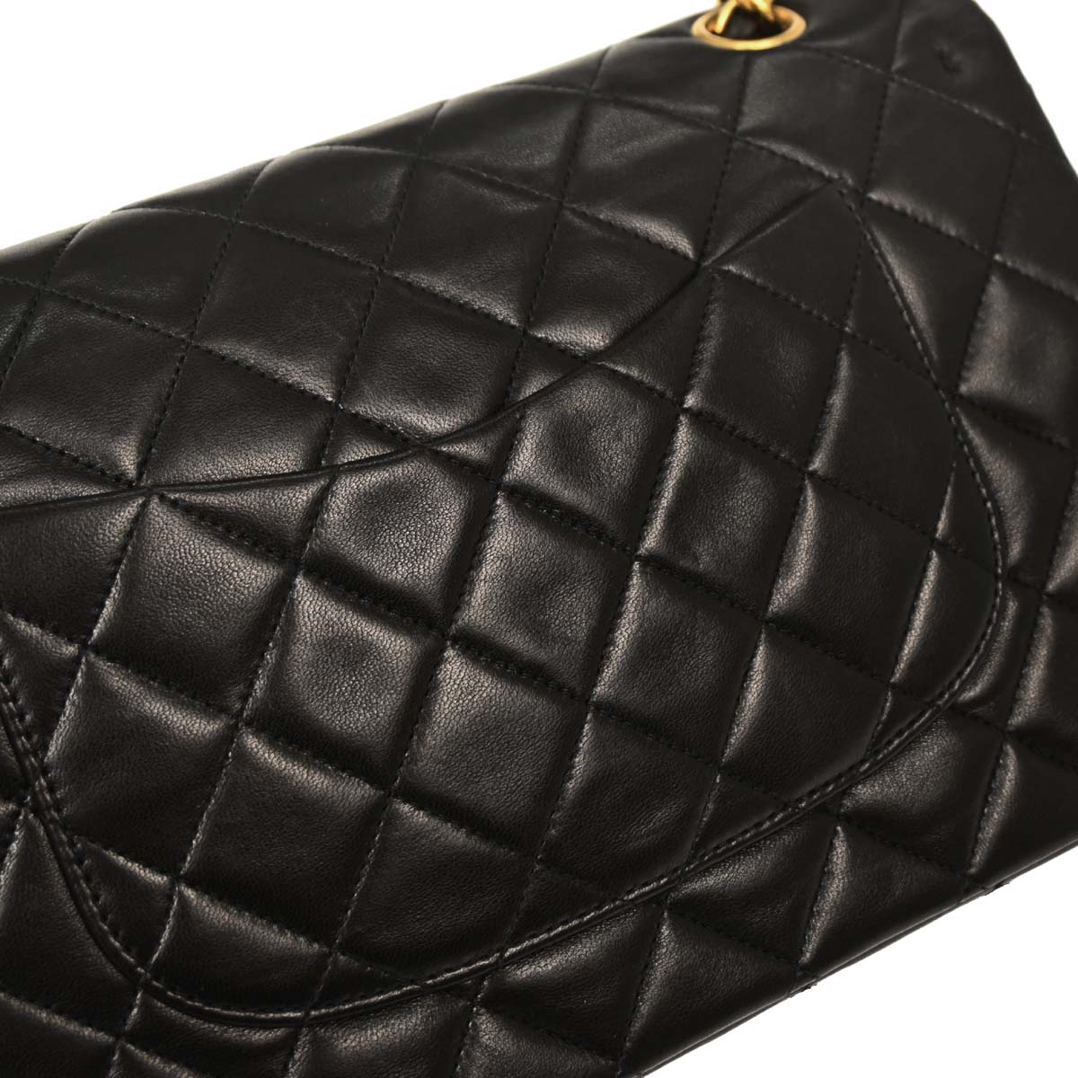 Chanel Black Lambskin Medium Classic Double Flap Shoulder Bag
