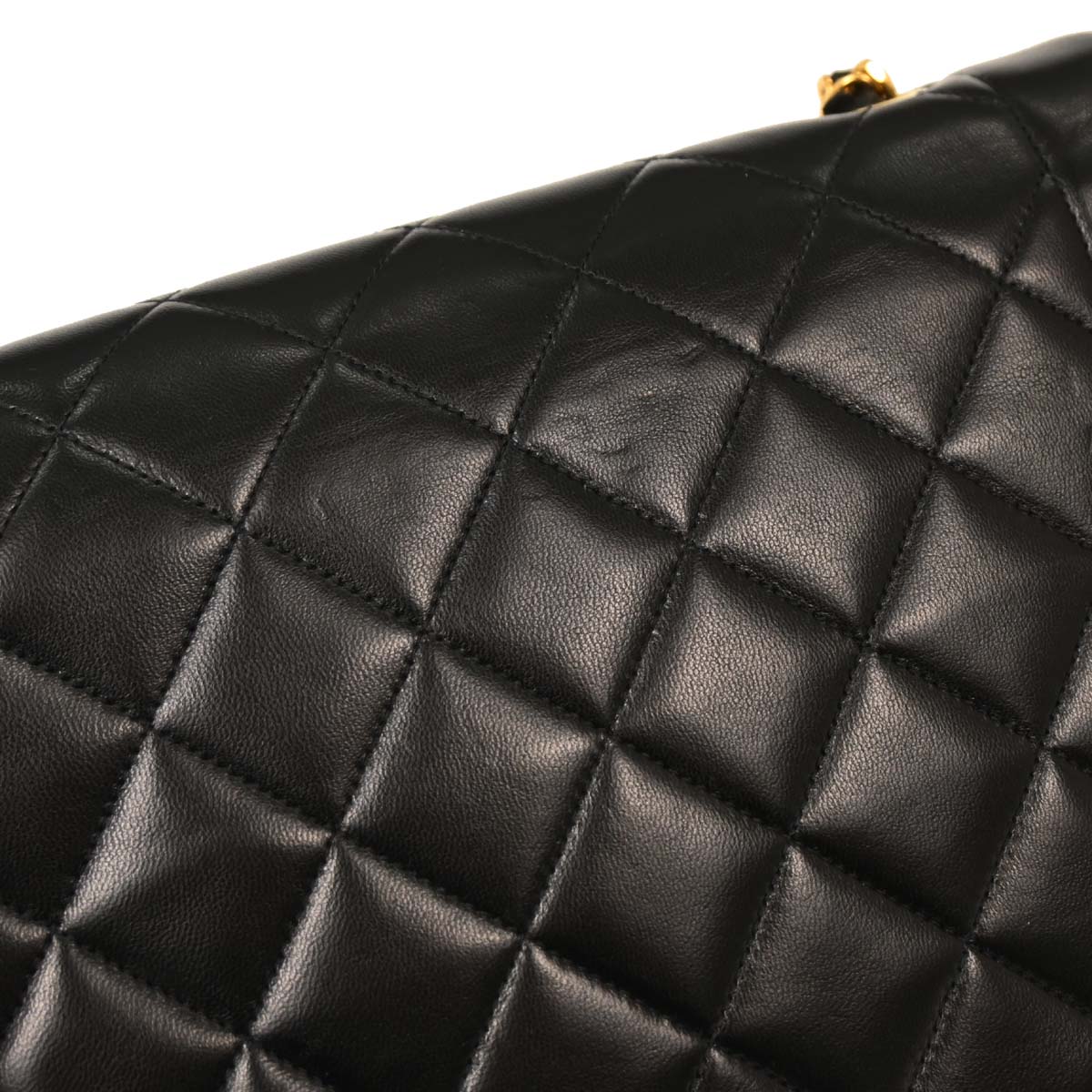 Chanel 1991-1994 Black Lambskin Medium Diana Shoulder Bag