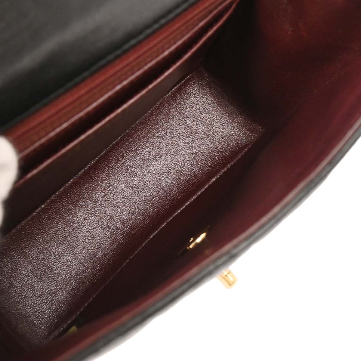 Chanel Black Lambskin Mini Classic Square Flap Shoulder Bag