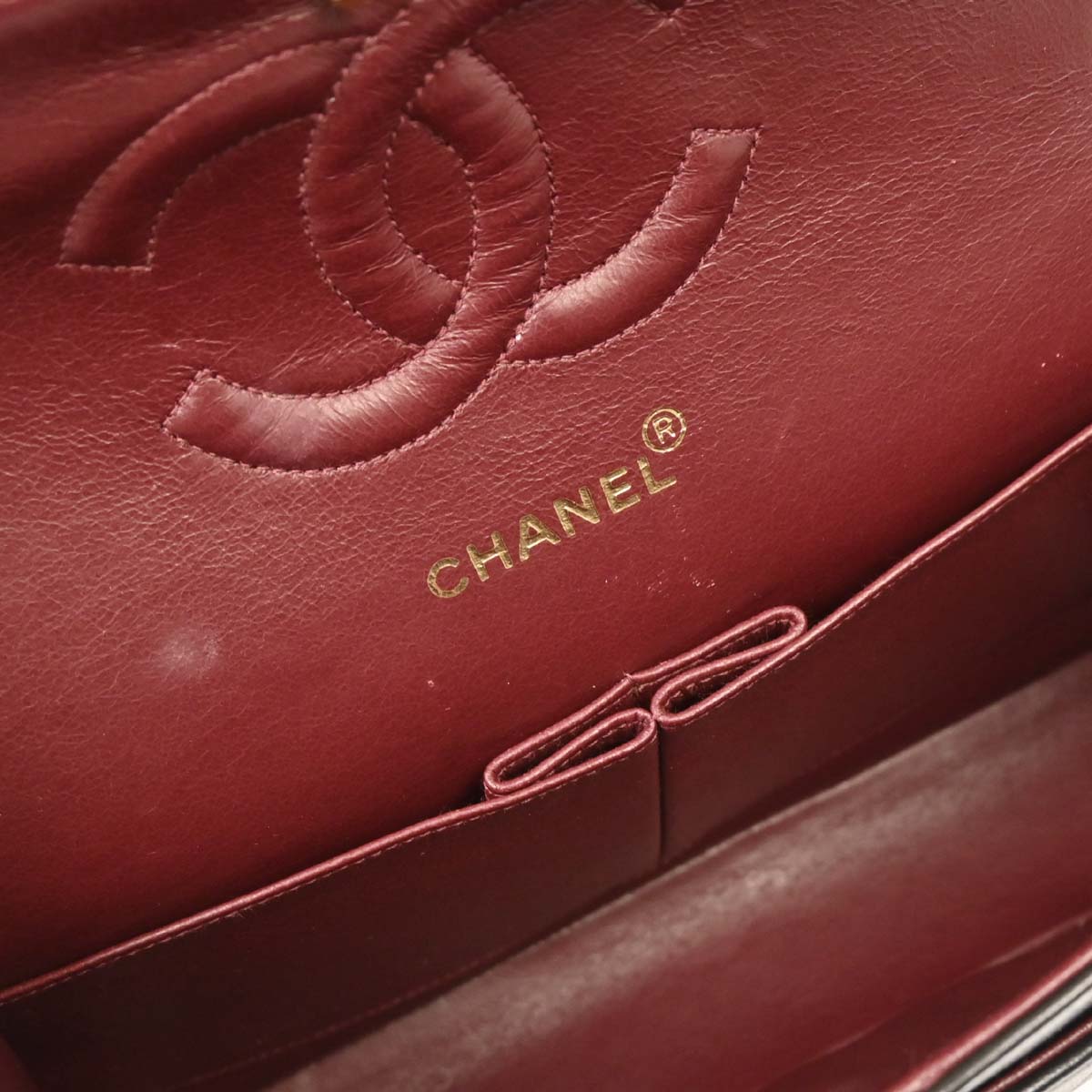 Chanel 1994-1996 Black Lambskin Medium Classic Double Flap Shoulder Bag