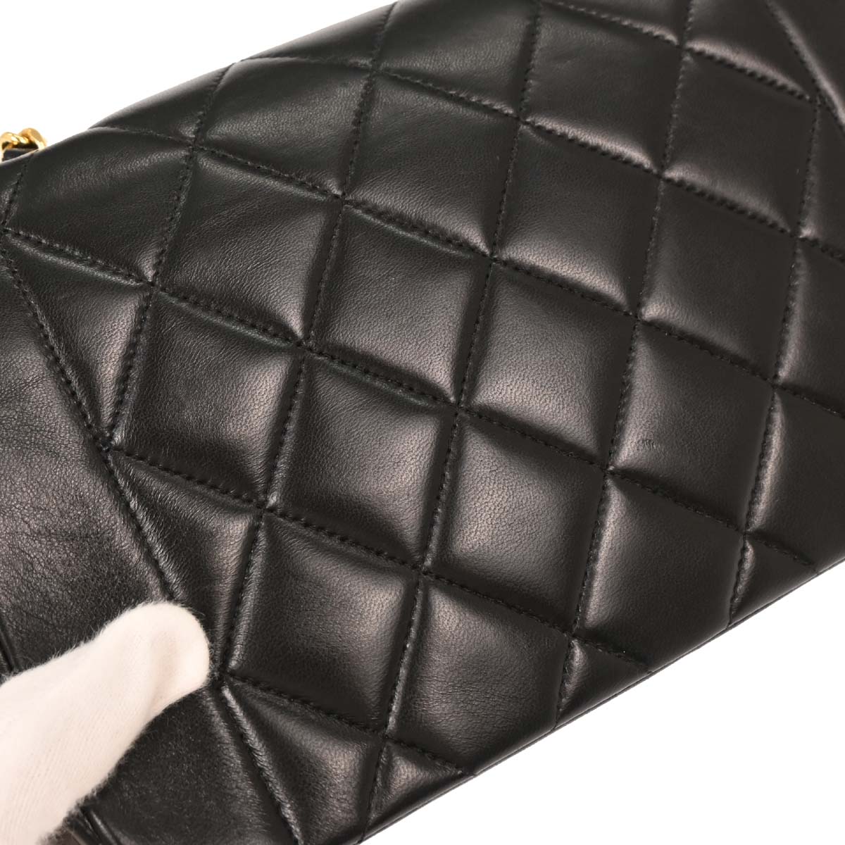 Chanel Black Lambskin Small Diana Shoulder Bag