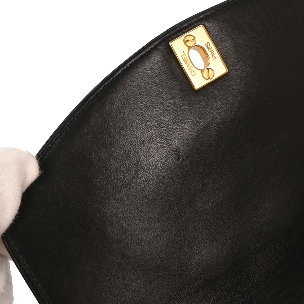 Chanel Black Lambskin Small Diana Shoulder Bag