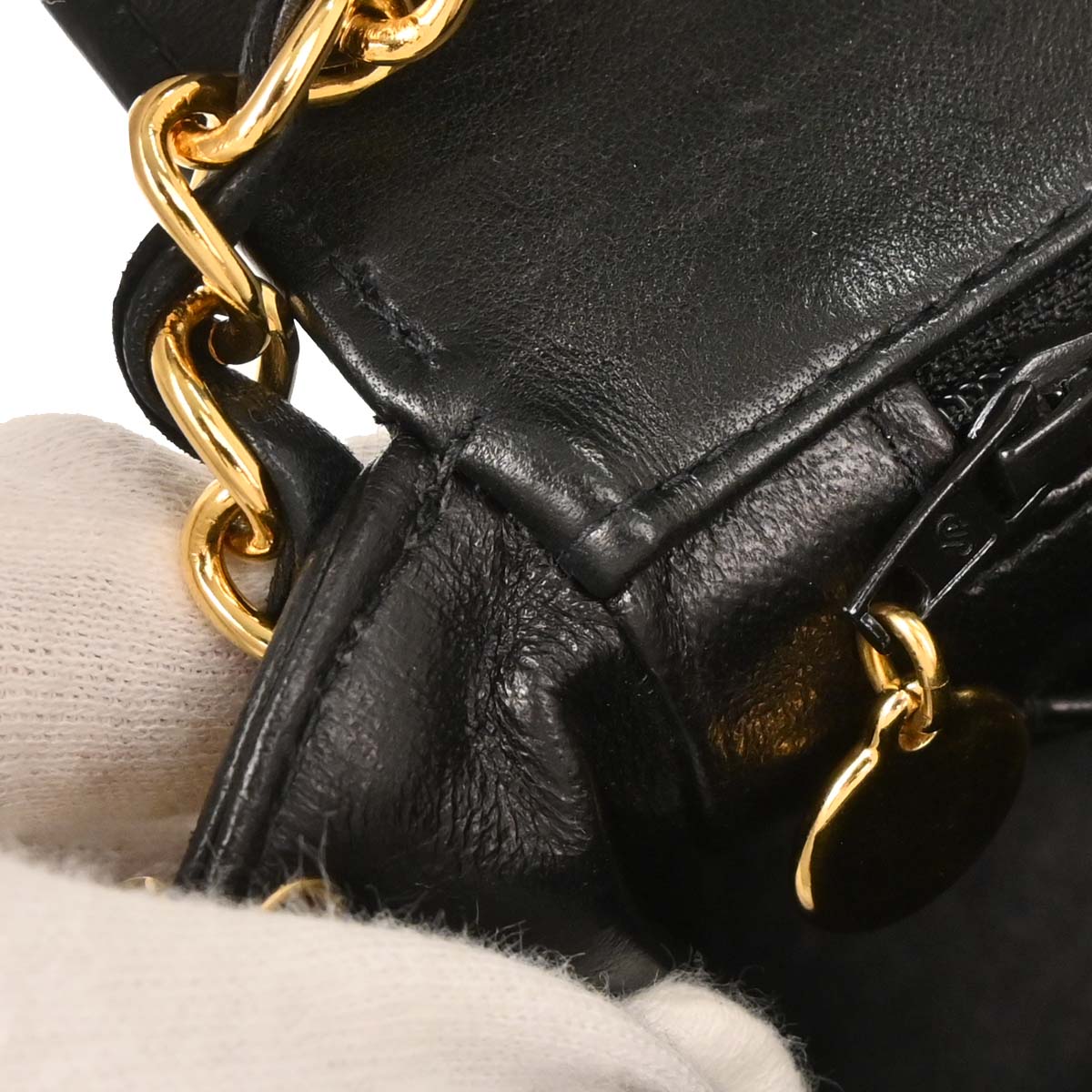 Chanel Black Lambskin Small Diana Shoulder Bag