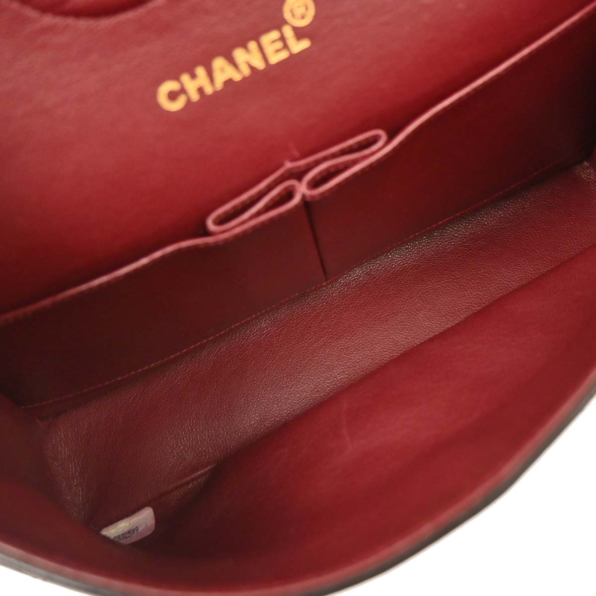 Chanel 1991-1994 Black Lambskin Medium Classic Double Flap Shoulder Bag