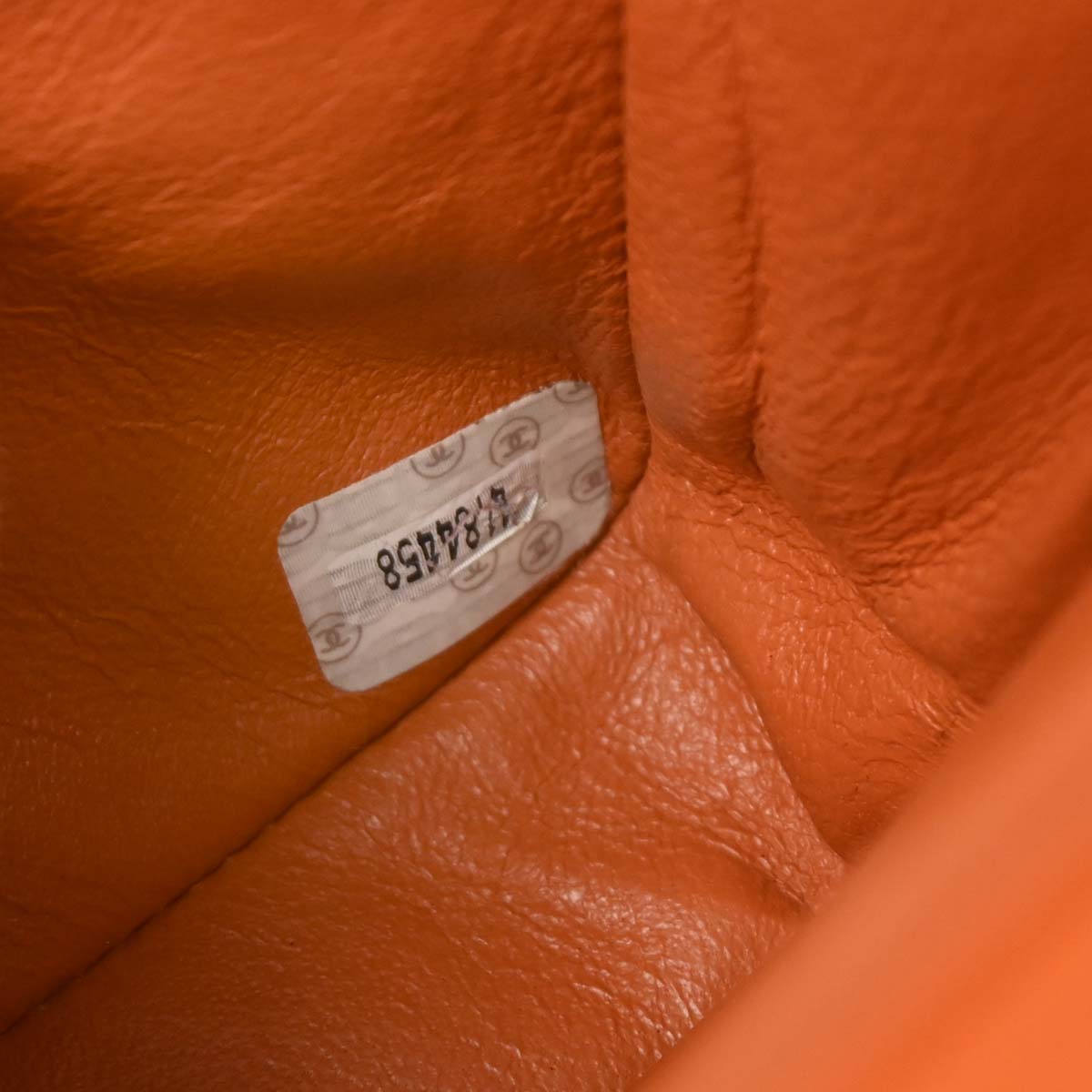 Chanel Orange Lambskin Double Sided Flap Handbag